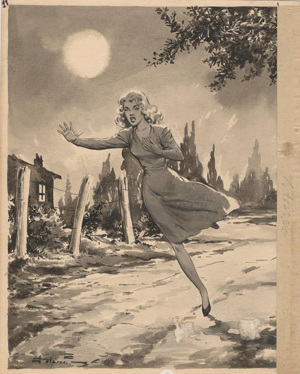 Mujer Corriendo Asustada.